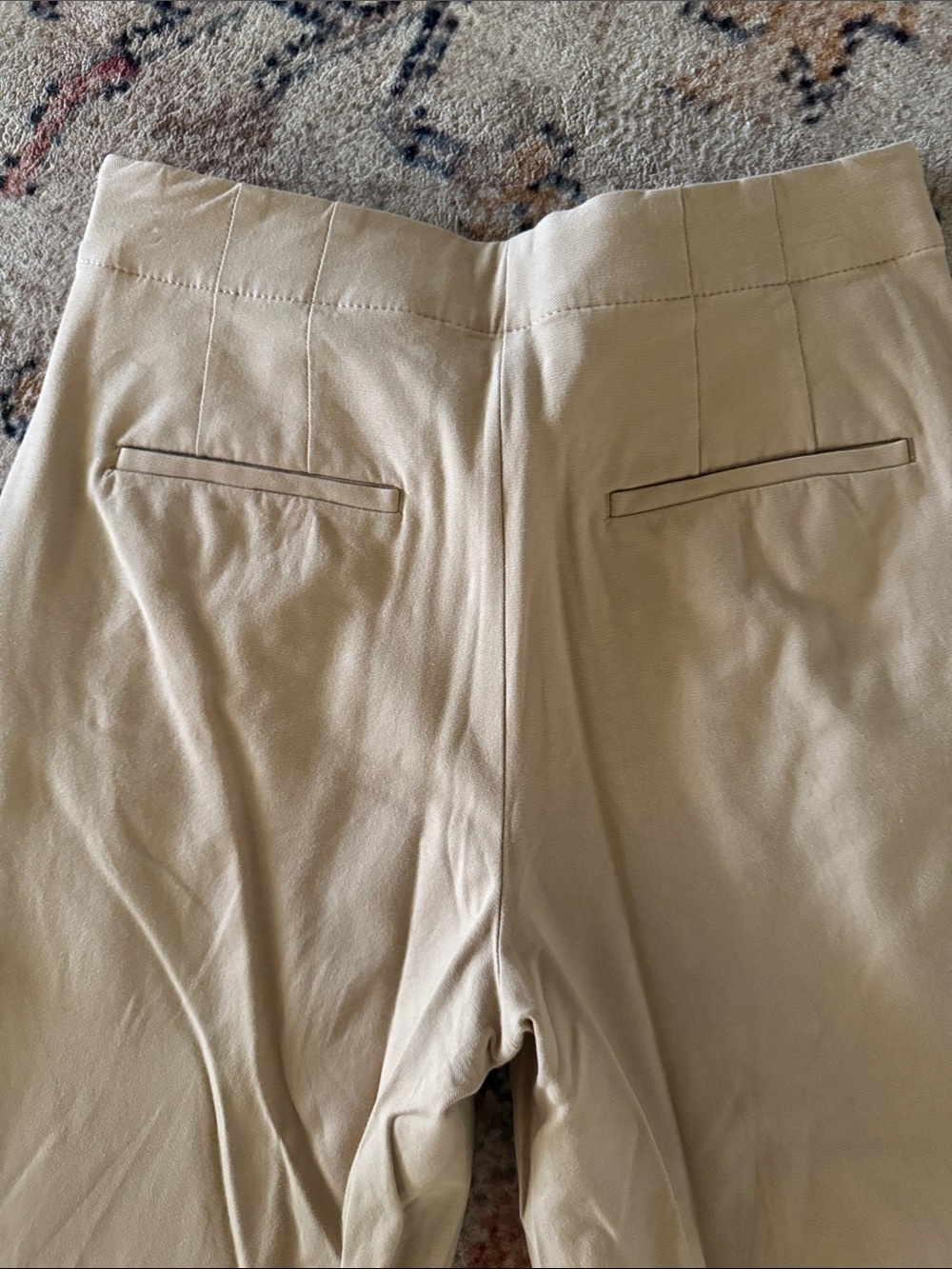 Ann Taylor Wide Leg High Waist Khaki Trousers - Picture 6 of 6
